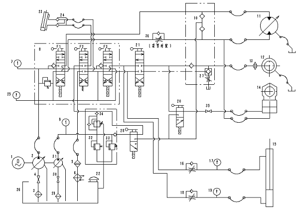 液壓系統(tǒng)原理圖